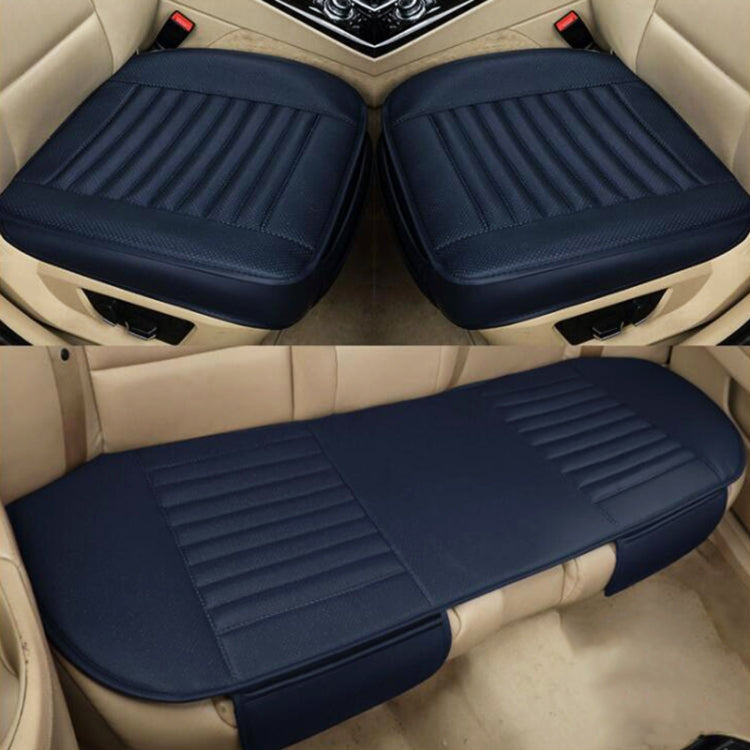 3 in 1 Car Four Seasons Universal Bamboo Charcoal Full Coverage Seat Cushion Seat Cover (Dark Blue) - Seat Accessories by PMC Jewellery | Online Shopping South Africa | PMC Jewellery | Buy Now Pay Later Mobicred