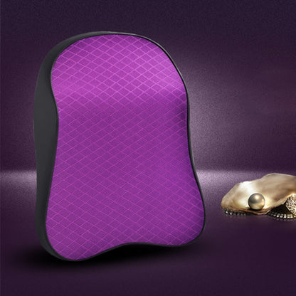 Four Seasons Breathable Memory Foam Car Neck Pillow Polyester Headrest (Purple) - Seat Accessories by PMC Jewellery | Online Shopping South Africa | PMC Jewellery | Buy Now Pay Later Mobicred