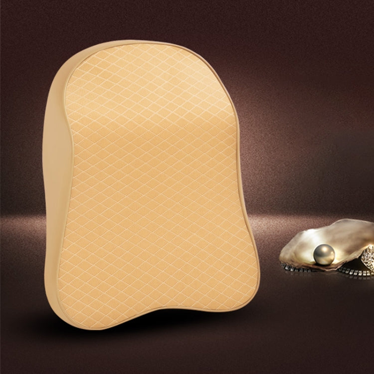 Four Seasons Breathable Memory Foam Car Neck Pillow Polyester Headrest (Beige) - Seat Accessories by PMC Jewellery | Online Shopping South Africa | PMC Jewellery | Buy Now Pay Later Mobicred