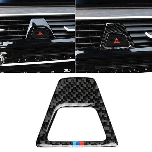 Car Tricolor Carbon Fiber Warning Light Decorative Sticker for BMW 5 Series G38 528Li / 530Li / 540Li 2018 - Car Interior Mouldings by PMC Jewellery | Online Shopping South Africa | PMC Jewellery | Buy Now Pay Later Mobicred