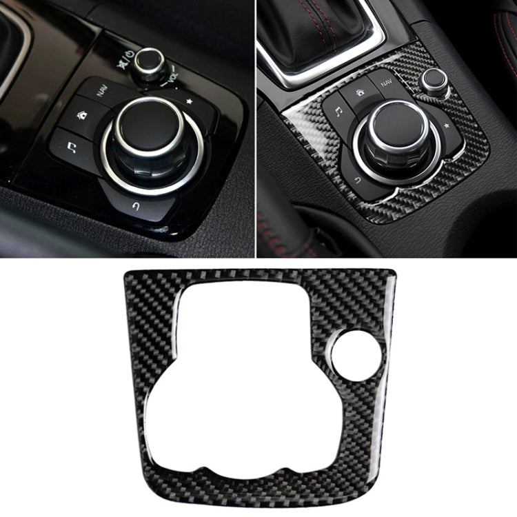 Car Carbon Fiber Left Drive Multimedia Frame A Decorative Sticker for Mazda Axela 2013-2016 - Car Interior Mouldings by PMC Jewellery | Online Shopping South Africa | PMC Jewellery | Buy Now Pay Later Mobicred