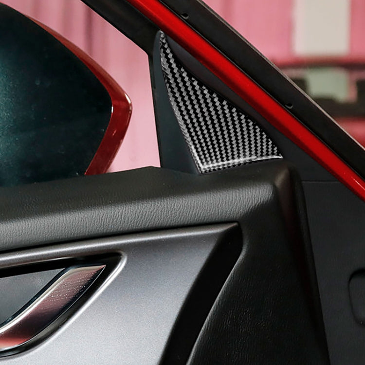 Car Carbon Fiber Front Inner Door A Triangle Decorative Sticker for Mazda Axela 2017-2018 - Car Interior Mouldings by PMC Jewellery | Online Shopping South Africa | PMC Jewellery | Buy Now Pay Later Mobicred