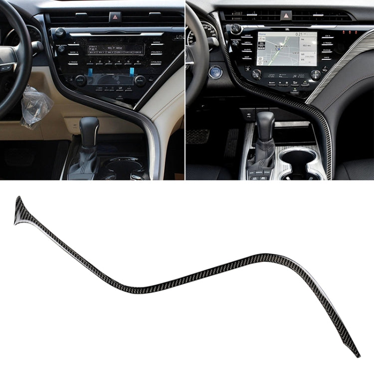 Car Carbon Fiber Central Control S Strip Decorative Sticker for Toyota Eighth Generation Camry 2018-2019, Left Drive - Car Interior Mouldings by PMC Jewellery | Online Shopping South Africa | PMC Jewellery | Buy Now Pay Later Mobicred