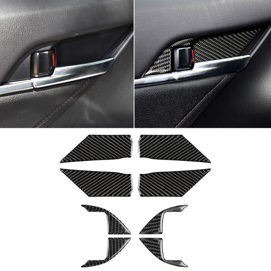 8 in 1 Car Carbon Fiber Door Inner Handle Wrist Panel Decorative Sticker for Toyota Eighth Generation Camry 2018-2019 - Car Interior Mouldings by PMC Jewellery | Online Shopping South Africa | PMC Jewellery | Buy Now Pay Later Mobicred