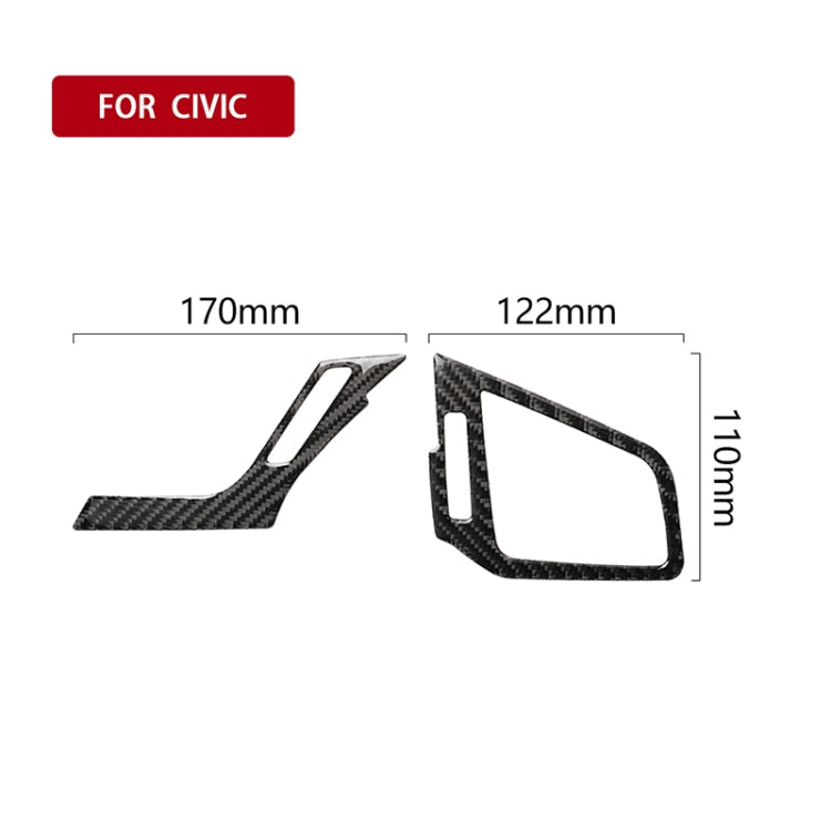 Car Carbon Fiber Right and Left Air Outlet Decorative Sticker for Honda Tenth Generation Civic 2016-2019, Left Drive - Car Interior Mouldings by PMC Jewellery | Online Shopping South Africa | PMC Jewellery | Buy Now Pay Later Mobicred