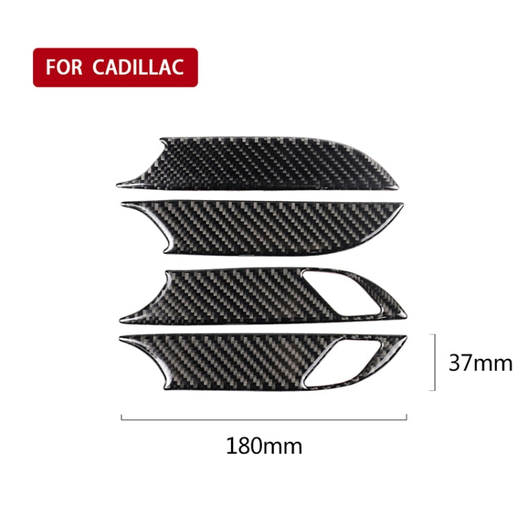 Car Carbon Fiber Door Inner Handle Wrist Panel Decorative Sticker for Cadillac XT5 2016-2017 - Car Interior Mouldings by PMC TechLife | Online Shopping South Africa | PMC TechLife | Buy Now Pay Later Mobicred