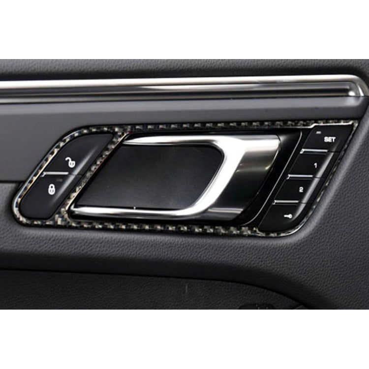 4 PCS Carbon Fiber Car Door Handle Frame Decorative Sticker for Porsche Macan - Car Interior Mouldings by PMC Jewellery | Online Shopping South Africa | PMC Jewellery | Buy Now Pay Later Mobicred