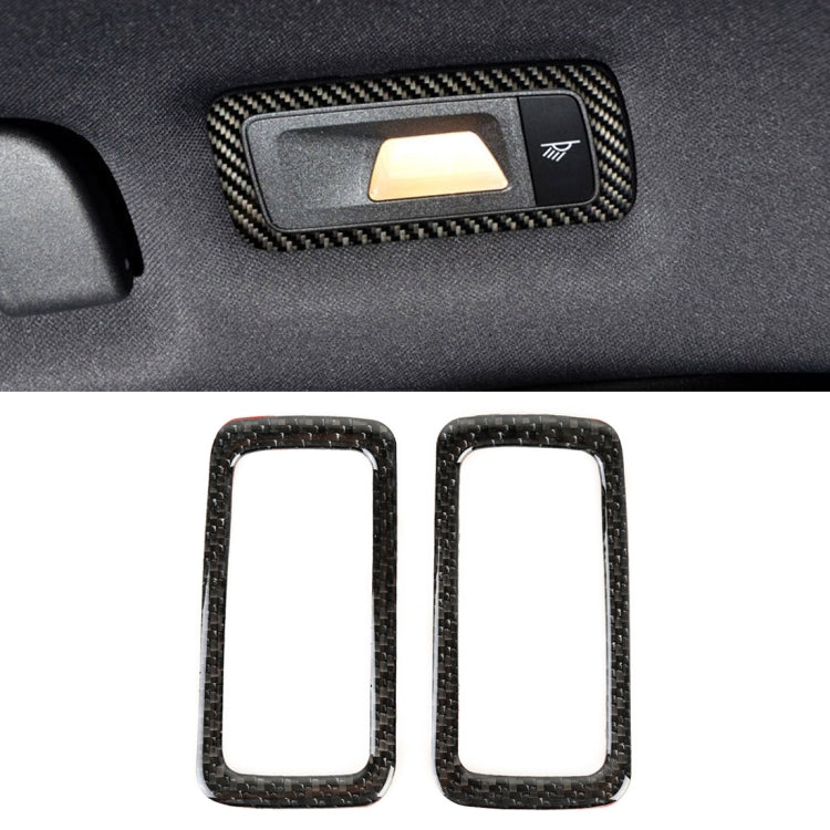 2 PCS Carbon Fiber Car Rear Dome Light Panel Decorative Sticker for Porsche Macan - Car Interior Mouldings by PMC TechLife | Online Shopping South Africa | PMC TechLife | Buy Now Pay Later Mobicred