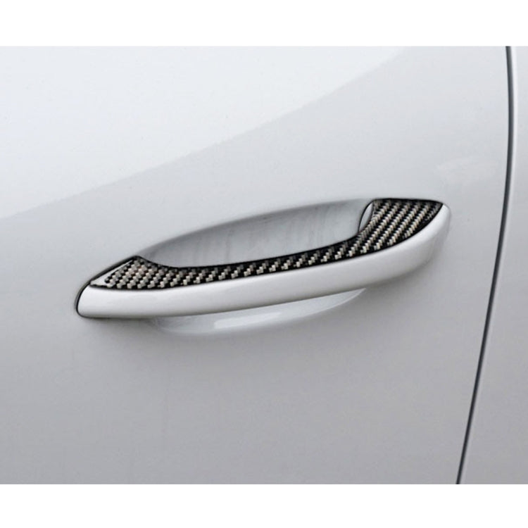 4 PCS Carbon Fiber Car Outside Door Handle Decorative Sticker for Porsche Macan - Decorative Strip by PMC Jewellery | Online Shopping South Africa | PMC Jewellery | Buy Now Pay Later Mobicred