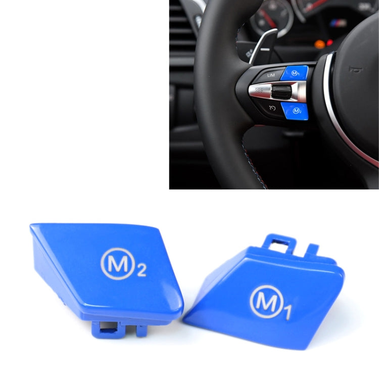 Sports Steering Wheel M1+M2 Fashion Button Switch Trim Cover for BMW F30 F34 F15 F16 2014-2018(Blue) - Steering Wheel Accessories by PMC Jewellery | Online Shopping South Africa | PMC Jewellery | Buy Now Pay Later Mobicred