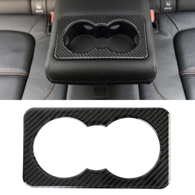 Carbon Fiber Car Rear Water Cup Frame Decorative Sticker for Jaguar F-PACE 2016-2020 - Car Interior Mouldings by PMC Jewellery | Online Shopping South Africa | PMC Jewellery | Buy Now Pay Later Mobicred