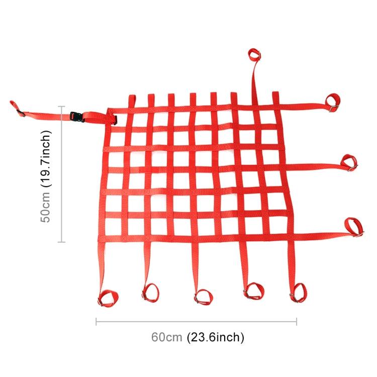 Universal Nylon Car Window Net Car Rally Racing Safety Collision Mesh, Size: 60 x 50cm(Red) - Glasses & Windows Accessories by PMC Jewellery | Online Shopping South Africa | PMC Jewellery | Buy Now Pay Later Mobicred