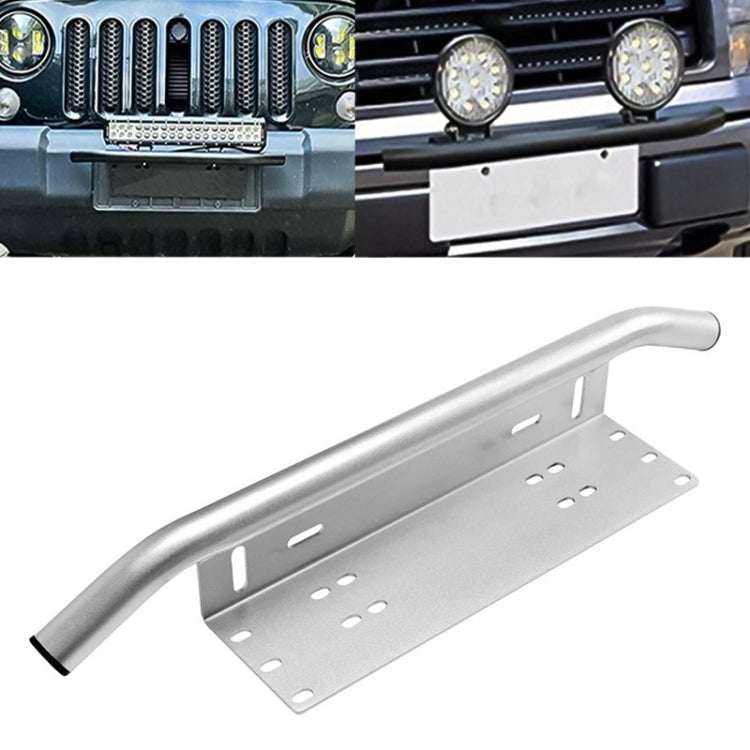 Universal Car License Plate Plastic Bracket Frame Holder Stand Mount (Silver) - License Plate Covers & Frames by PMC Jewellery | Online Shopping South Africa | PMC Jewellery | Buy Now Pay Later Mobicred