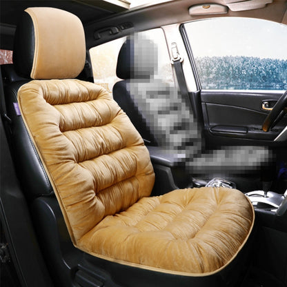 Car Thick Plush Seat Cushion Warmer Cover Winter Seat Mat (Beige) - Seat Accessories by PMC Jewellery | Online Shopping South Africa | PMC Jewellery | Buy Now Pay Later Mobicred