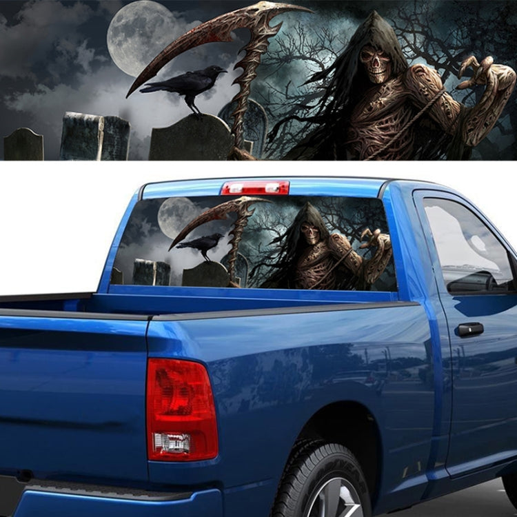 Scythe Death Pattern Horror Series Car Rear Window Decorative Sticker, Size: 165 x 56cm - Decorative Sticker by PMC Jewellery | Online Shopping South Africa | PMC Jewellery | Buy Now Pay Later Mobicred