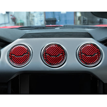 9 in 1 Car Carbon Fiber Central Air Outlet Frame Decorative Sticker for Ford Mustang 2015-2020 - Car Interior Mouldings by PMC Jewellery | Online Shopping South Africa | PMC Jewellery | Buy Now Pay Later Mobicred