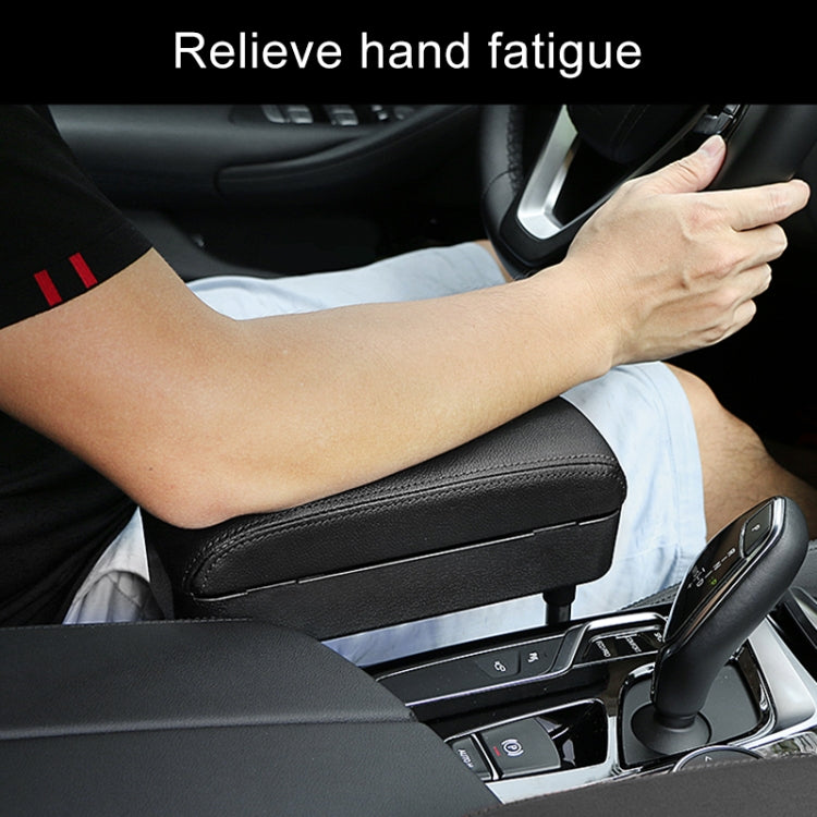 Universal Car PU Leather Wrapped Armrest Box Cushion Car Armrest Box Mat with Storage Box (Black Red) - Stowing Tidying by PMC TechLife | Online Shopping South Africa | PMC TechLife | Buy Now Pay Later Mobicred