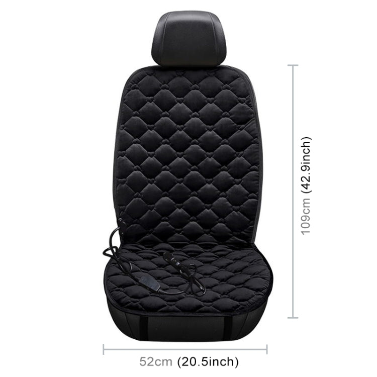 Car 12V Front Seat Heater Cushion Warmer Cover Winter Heated Warm, Single Seat (Black) - Seat Accessories by PMC Jewellery | Online Shopping South Africa | PMC Jewellery | Buy Now Pay Later Mobicred