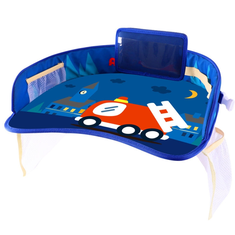 Children Waterproof Dining Table Toy Organizer Baby Safety Tray Tourist Painting Holder with Touch Screen Transparent Bag (Fire Truck) - Seat Accessories by PMC Jewellery | Online Shopping South Africa | PMC Jewellery | Buy Now Pay Later Mobicred