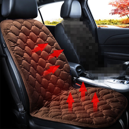 Car 24V Front Seat Heater Cushion Warmer Cover Winter Heated Warm, Single Seat (Coffee) - Seat Accessories by PMC Jewellery | Online Shopping South Africa | PMC Jewellery | Buy Now Pay Later Mobicred