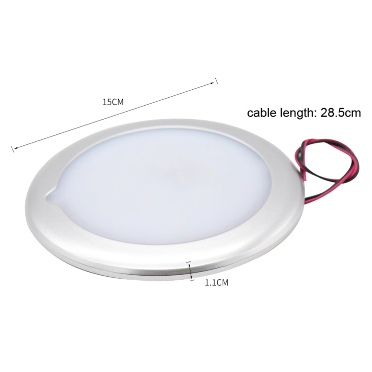 DC 9-30V 4.5W 3000-3300K IP67 Marine RV Dimmable 150mm LED Dome Light Ceiling Lamp, with Touch Control (White Light) - Marine Accessories & Parts by PMC Jewellery | Online Shopping South Africa | PMC Jewellery | Buy Now Pay Later Mobicred