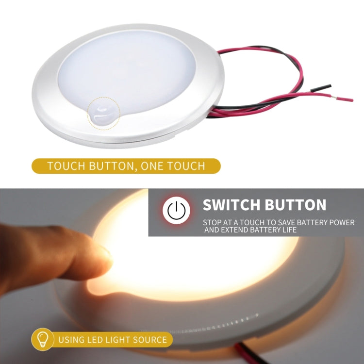 DC 9-30V 4.5W 3000-3300K IP67 Marine RV Dimmable 150mm LED Dome Light Ceiling Lamp, with Touch Control - Marine Accessories & Parts by PMC Jewellery | Online Shopping South Africa | PMC Jewellery | Buy Now Pay Later Mobicred