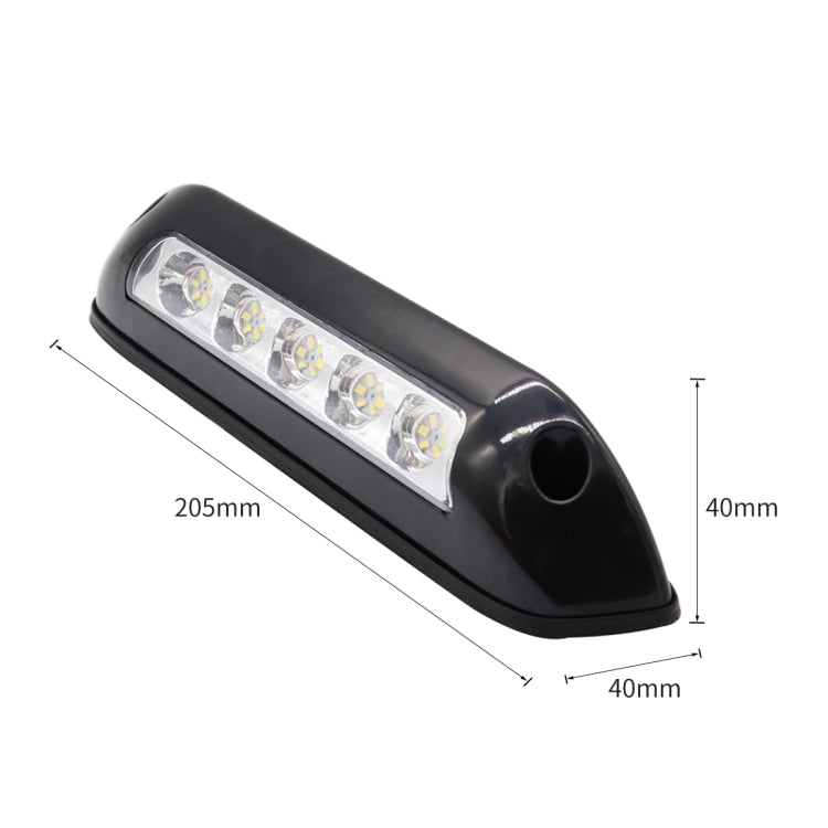 DC 12V 2.6W 6000K IP67 Marine RV Waterproof LED Stair Deck Dome Light Ceiling  Lamp, Black Shell and Rubber Base - Marine Accessories & Parts by PMC Jewellery | Online Shopping South Africa | PMC Jewellery | Buy Now Pay Later Mobicred