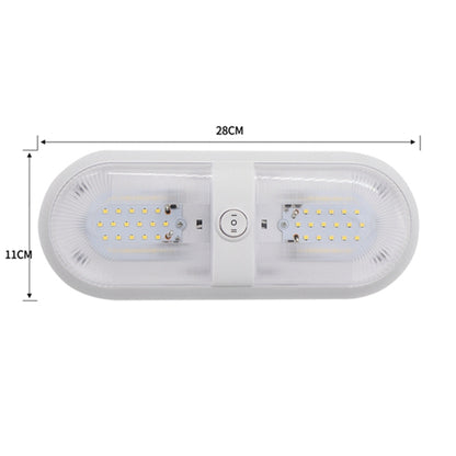 D4347 10-24V 6-7W 4000-4500K 560LM RV Yacht 48 PCS LED Lamps Dome Light Ceiling Lamp, with Independent Switch Control - Marine Accessories & Parts by PMC Jewellery | Online Shopping South Africa | PMC Jewellery | Buy Now Pay Later Mobicred