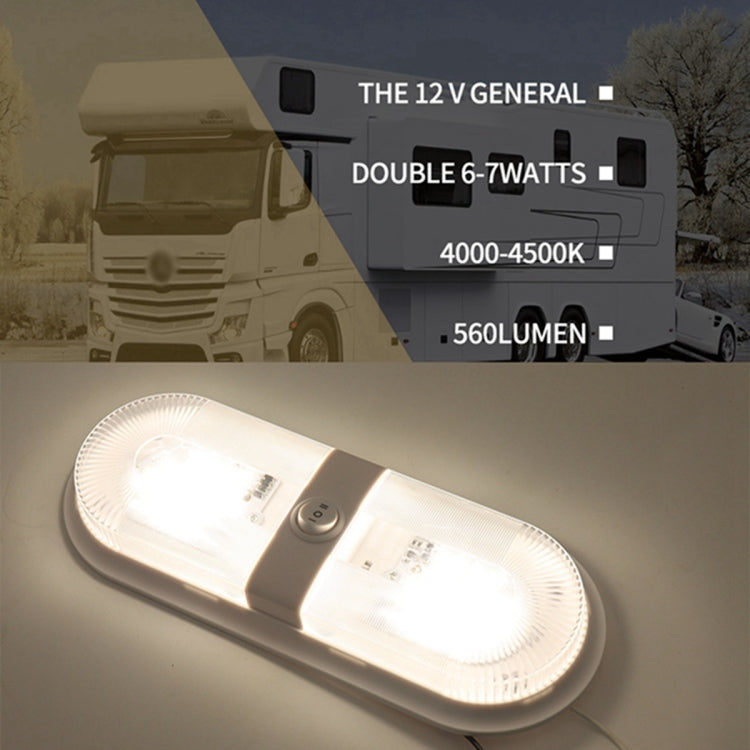 D4347 10-24V 6-7W 4000-4500K 560LM RV Yacht 48 PCS LED Lamps Dome Light Ceiling Lamp, with Independent Switch Control - Marine Accessories & Parts by PMC Jewellery | Online Shopping South Africa | PMC Jewellery | Buy Now Pay Later Mobicred