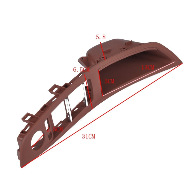 Door Left Front Handle Window Switch Panel 51417225875 for BMW 5 Series(Brown) - Door Handles by PMC Jewellery | Online Shopping South Africa | PMC Jewellery