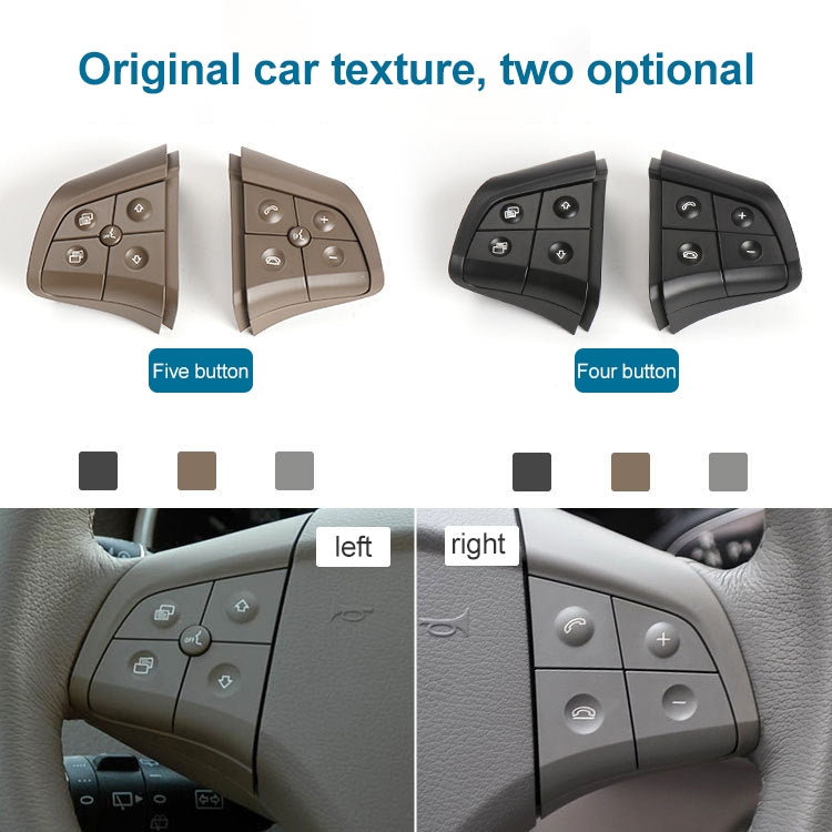 Car Left Side 4-button Steering Wheel Switch Buttons Panel 1648200010 for Mercedes-Benz W164, Left Driving (Grey) - Car Switches by PMC TechLife | Online Shopping South Africa | PMC TechLife | Buy Now Pay Later Mobicred