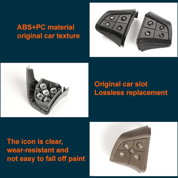 Car Right Side 5-button Steering Wheel Switch Buttons Panel 1648200110 for Mercedes-Benz W164, Left Driving (Grey) - Car Switches by PMC TechLife | Online Shopping South Africa | PMC TechLife | Buy Now Pay Later Mobicred