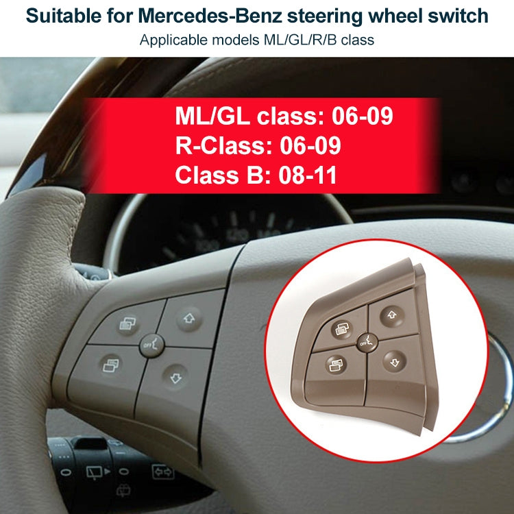 Car Left Side 5-button Steering Wheel Switch Buttons Panel 1648200010 for Mercedes-Benz W164, Left Driving (Grey) - Car Switches by PMC TechLife | Online Shopping South Africa | PMC TechLife | Buy Now Pay Later Mobicred
