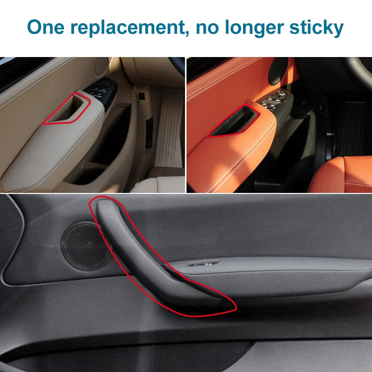 Car Front Left Inside Doors Handle Pull Trim Cover 5141 7394 519-1 for BMW X3 X4, Left Driving (Beige) - Door Handles by PMC TechLife | Online Shopping South Africa | PMC TechLife | Buy Now Pay Later Mobicred