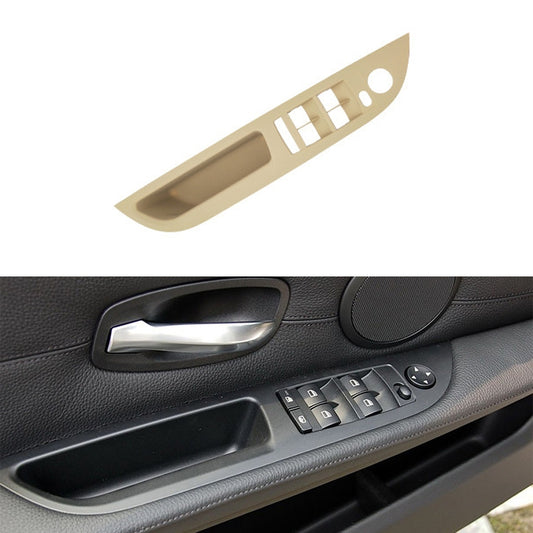 Car Left Front Door Window Lift Switch Trim Panel 51416983705 for BMW E60 2008-2010, Left Driving Standard Version (Beige) - Car Interior Mouldings by PMC Jewellery | Online Shopping South Africa | PMC Jewellery | Buy Now Pay Later Mobicred