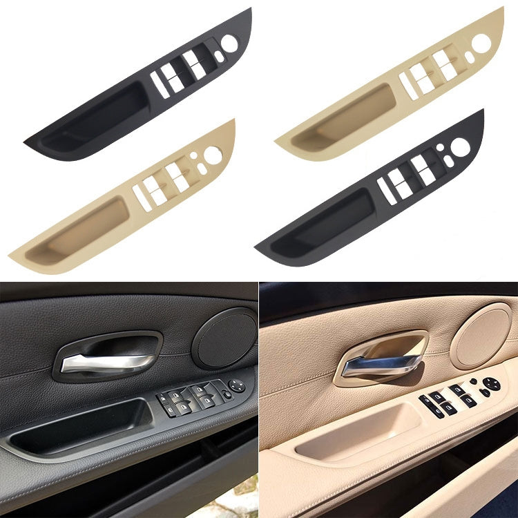 Car Left Front Door Window Lift Switch Trim Panel 51416983705 for BMW E60 2008-2010, Left Driving Standard Version (Beige) - Car Interior Mouldings by PMC Jewellery | Online Shopping South Africa | PMC Jewellery | Buy Now Pay Later Mobicred