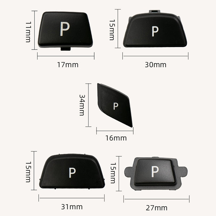 Car Gear Lever Auto Parking Button Letter P Cap for BMW X5 X6 2007-2013, Left Driving (Black) - Car Switches by PMC Jewellery | Online Shopping South Africa | PMC Jewellery | Buy Now Pay Later Mobicred