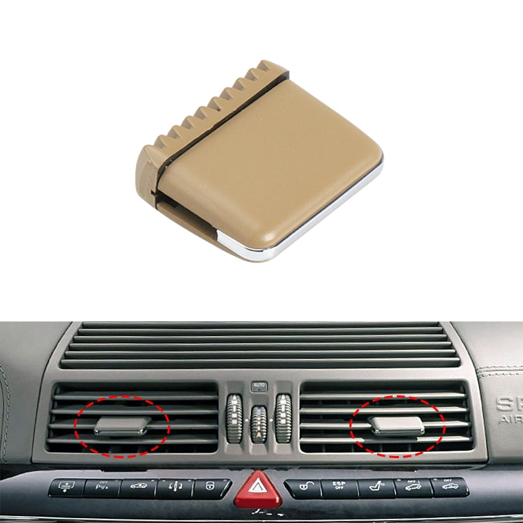 Car Left and Right Side Air Conditioning Exhaust Switch Paddle for Mercedes-Benz S Class W220 1998-2005, Left Driving (Khaki) - Air Conditioning System by PMC Jewellery | Online Shopping South Africa | PMC Jewellery | Buy Now Pay Later Mobicred