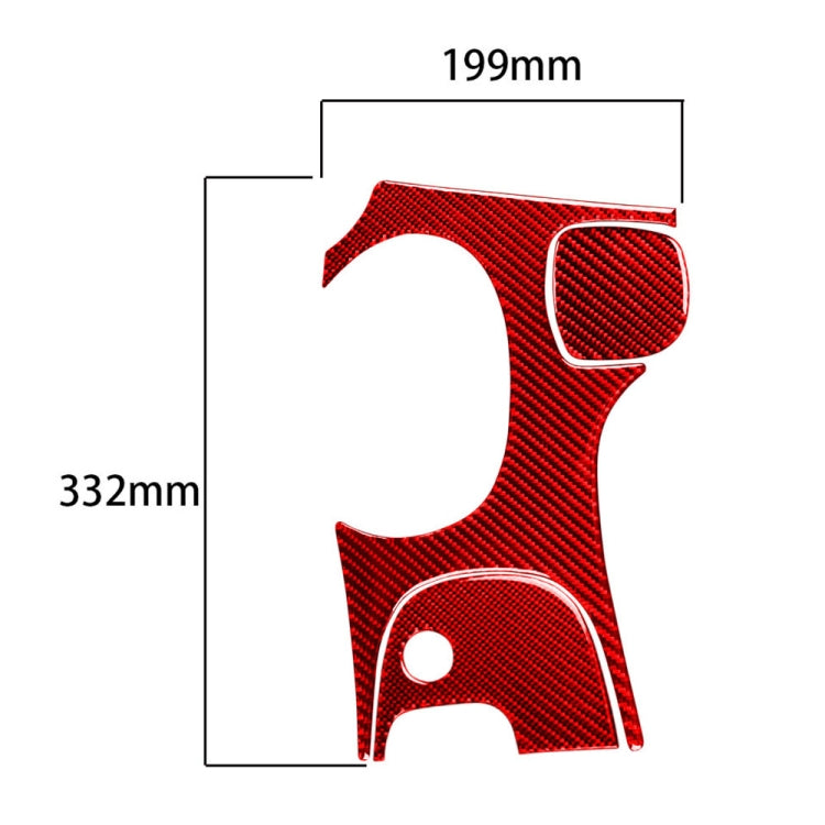 3 in 1 Carbon Fiber Car Gear Panel Sticker Kits A for Chevrolet Corvette C5 1998-2004, Left Drive (Red) - Car Interior Mouldings by PMC Jewellery | Online Shopping South Africa | PMC Jewellery | Buy Now Pay Later Mobicred