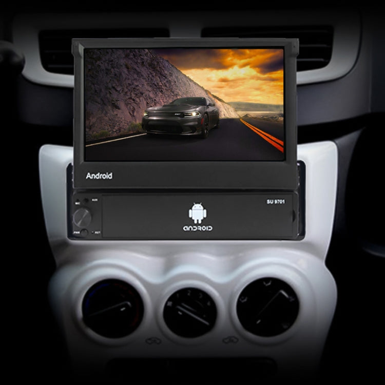 SU 9701 2GB+16GB 7 inch HD Manual Telescoping Car Android Radio Receiver MP5 Player, Support FM & Bluetooth & TF Card & GPS & Phone Link & WiFi - Car MP3 & MP4 & MP5 by PMC Jewellery | Online Shopping South Africa | PMC Jewellery | Buy Now Pay Later Mobicred