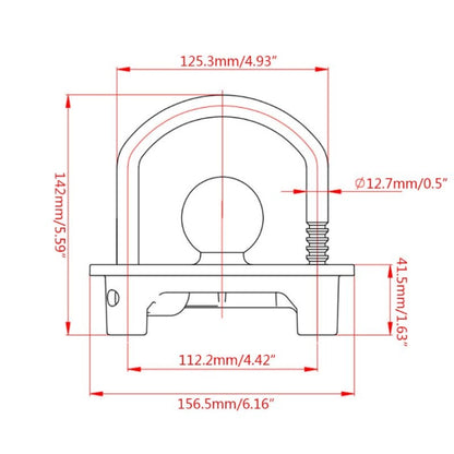 Universal Trailer Ball Hitch Coupler Lock Adjustable Trailer U Shape Coupling Lock, Random Color Delivery - Locks & Hasps by PMC Jewellery | Online Shopping South Africa | PMC Jewellery | Buy Now Pay Later Mobicred