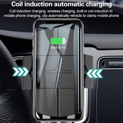 Car Automatic Wireless 10W Fast Charge Car Phone Holder with Voice Broadcast - Wireless Charging Pads by PMC Jewellery | Online Shopping South Africa | PMC Jewellery | Buy Now Pay Later Mobicred