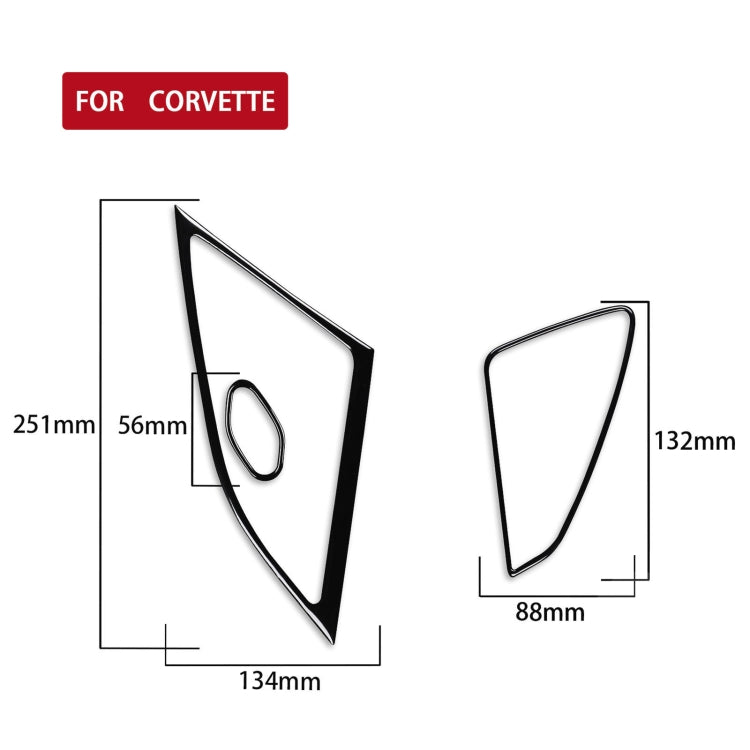 For Chevrolet Corvette C7 2014-2019 Car Door Speaker Decorative Sticker, Left Drive - Car Interior Mouldings by PMC Jewellery | Online Shopping South Africa | PMC Jewellery | Buy Now Pay Later Mobicred