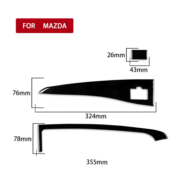 For Mazda 3 Axela 2010-2013 Car Central Display Screen with USB Decorative Sticker, Left Drive - Car Interior Mouldings by PMC TechLife | Online Shopping South Africa | PMC TechLife | Buy Now Pay Later Mobicred