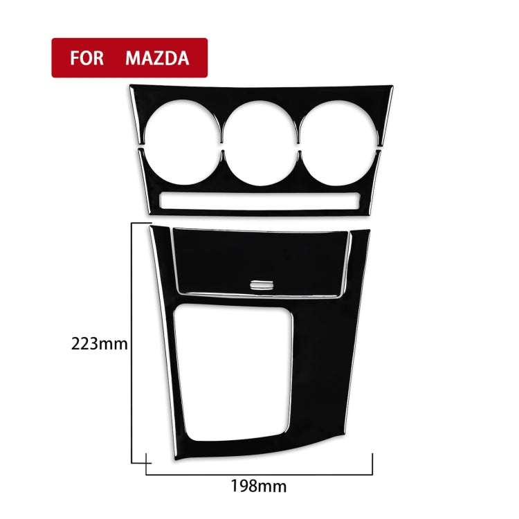 For Mazda 3 Axela 2010-2013 4 in 1 Car AC Gear Frame Set A Decorative Sticker, Left Drive - Car Interior Mouldings by PMC Jewellery | Online Shopping South Africa | PMC Jewellery | Buy Now Pay Later Mobicred