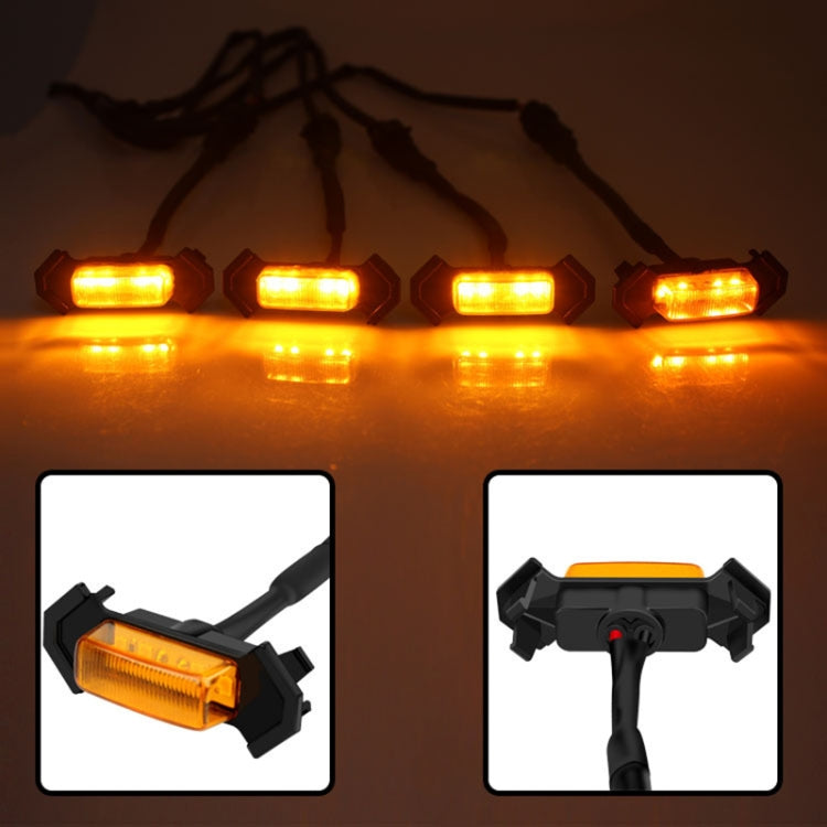 For Toyota Tacoma TRD 2016-2019 6 in 1 Car LED Front Grille Warning Lights, Daytime Running Lights & Wide Lights (Yellow Light) - Clearance Lights by PMC Jewellery | Online Shopping South Africa | PMC Jewellery | Buy Now Pay Later Mobicred