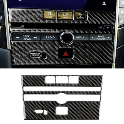 Car Carbon Fiber CD  Console Panel Decorative Sticker for Infiniti Q50 / Q60 2014-2020 - Car Interior Mouldings by PMC Jewellery | Online Shopping South Africa | PMC Jewellery | Buy Now Pay Later Mobicred