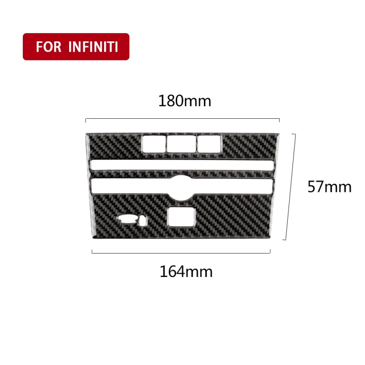 Car Carbon Fiber CD  Console Panel Decorative Sticker for Infiniti Q50 / Q60 2014-2020 - Car Interior Mouldings by PMC Jewellery | Online Shopping South Africa | PMC Jewellery | Buy Now Pay Later Mobicred