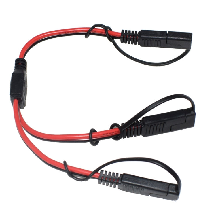 SAE One to Two Connection Extension Cable Car Power Cord - DIY Cables by PMC TechLife | Online Shopping South Africa | PMC TechLife | Buy Now Pay Later Mobicred