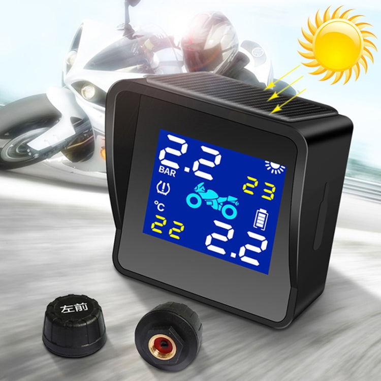 Universal Motorcycle Wireless High Precision Solar Energy TPMS Tire Pressure Alarm System External Tire Monitor - Electrical System by PMC TechLife | Online Shopping South Africa | PMC TechLife | Buy Now Pay Later Mobicred
